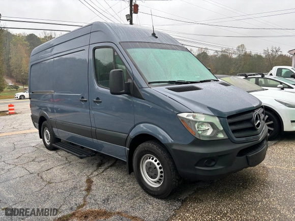 2018 Mercedes-Benz Sprinter Cargo Van Worker with VIN WD3PE7CD3JP647826, listed as a Copart auction lot 81587584 with 79,699 mi miles and Clean Title. Bid and sale history available at carsss.com. Image 1.