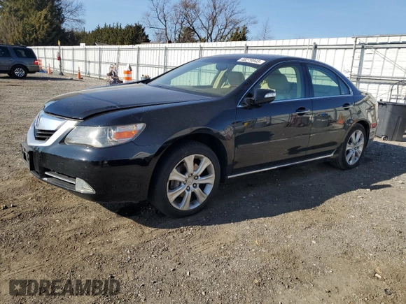 2009 Acura RL Tech Pkg with VIN JH4KB26609C002321, listed as a Copart auction lot 48279945 with 180,995 mi miles and Salvage Title. Bid and sale history available at carsss.com. Image 1.
