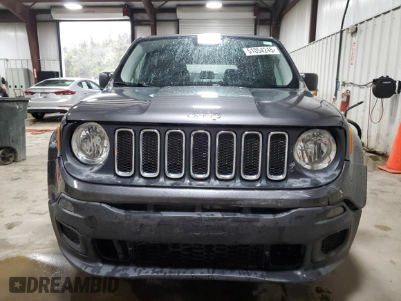 2017 Jeep Renegade Sport with VIN ZACCJBAB4HPG13928, listed as a Copart auction lot 51054245 with 93,159 mi miles and Salvage title. Bid and sale history available at DreamBid. Image 5.