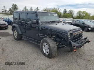 2017 Jeep Wrangler Unlimited Sport with VIN 1C4BJWDG6HL678021, listed as a Copart auction lot 54224725 with 97,644 mi miles and Salvage title. Bid and sale history available at DreamBid. Image 4.
