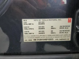 2016 Tesla Model S 90D with VIN 5YJSA1E44GF152673, listed as a Copart auction lot 50995495 with 69,439 mi miles and Salvage Title. Bid and sale history available at DreamBid. Image 12.