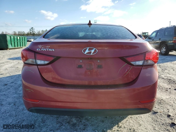 2014 Hyundai Elantra SE with VIN KMHDH4AEXEU048290, listed as a Copart auction lot 44737735 with 129,914 mi miles and Salvage Title. Bid and sale history available at carsss.com. Image 6.