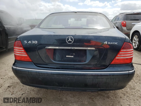 2004 Mercedes-Benz S-Class 4.3L with VIN WDBNG83J64A423281, listed as a Copart auction lot 74177694 with 0 mi miles and Non Repairable. Bid and sale history available at carsss.com. Image 6.