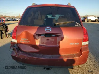 2005 Nissan Quest SE with VIN 5N1BV28U85N101385, listed as a Copart auction lot 88498525 with 0 mi miles and Salvage Title. Bid and sale history available at carsss.com. Image 6.