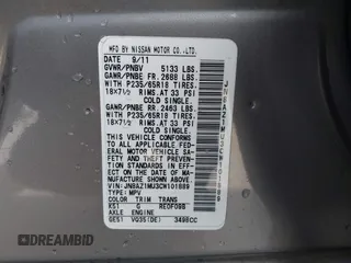 2012 Nissan Murano S with VIN JN8AZ1MU3CW101889, listed as a IAAI auction lot 42109643 with 174,502 mi miles and . Bid and sale history available at carsss.com. Image 9.