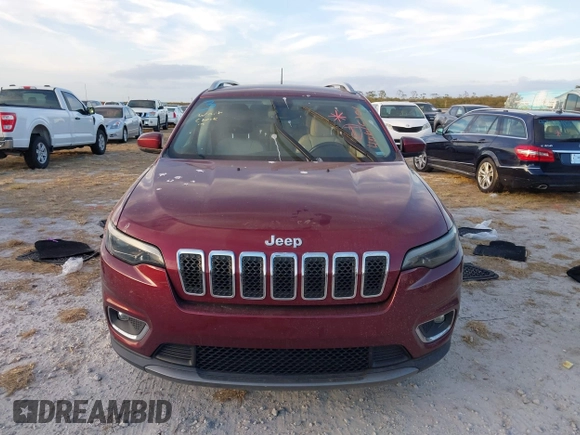 2020 Jeep Cherokee Limited with VIN 1C4PJLDB0LD592408, listed as a IAAI auction lot 40615701 with 1 mi miles. Bid and sale history available at carsss.com. Image 12.