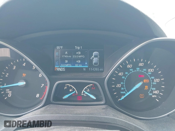 2016 Ford Escape Titanium with VIN 1FMCU9J90GUC48346, listed as a IAAI auction lot 42523307 with 114,265 mi miles and . Bid and sale history available at DreamBid. Image 7.