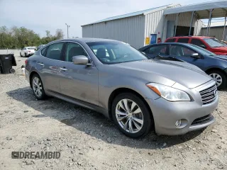 2013 Infiniti M with VIN JN1BY1AP3DM510590, listed as a Copart auction lot 49236045 with 122,455 mi miles and Salvage title. Bid and sale history available at DreamBid. Image 4.