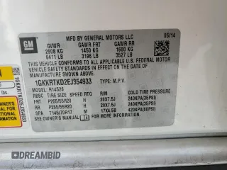 2014 GMC Acadia Denali with VIN 1GKKRTKD2EJ354933, listed as a Copart auction lot 53435635 with 144,087 mi miles and Salvage Title. Bid and sale history available at carsss.com. Image 16.