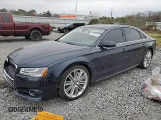 2017 Audi A8 L with VIN WAU44AFD9HN002783, listed as a Copart auction lot 44633125 with 110,066 mi miles and Salvage Title. Bid and sale history available at carsss.com. Image 1.