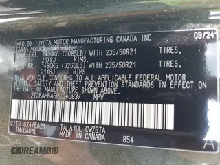 2024 Lexus RX 350 with VIN 2T2BAMBA6RC046837, listed as a IAAI auction lot 42651329 with 9,689 mi miles and . Bid and sale history available at DreamBid. Image 9.
