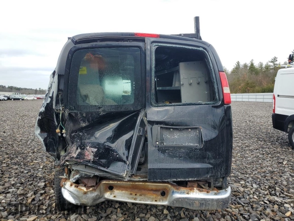 2015 Chevrolet Express Cargo with VIN 1GCWGFCF2F1176687, listed as a Copart auction lot 44706785 with 131,216 mi miles and Salvage title. Bid and sale history available at DreamBid. Image 6.