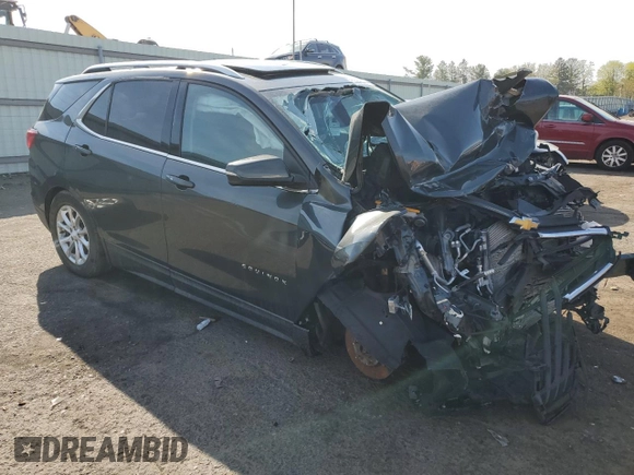 2018 Chevrolet Equinox LT z VIN 2GNAXSEV7J6185549, wystawiony jako Copart lot #53946125 z przebiegiem Nie podano mil oraz Szkoda całkowita • Salvage title. Historia ofert i sprzedaży dostępna na DreamBid. Obrazek 4.