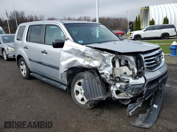 2014 Honda Pilot LX with VIN 5FNYF4H24EB011297, listed as a Copart auction lot 53833845 with 101,884 mi miles and Salvage Title. Bid and sale history available at DreamBid. Image 4.