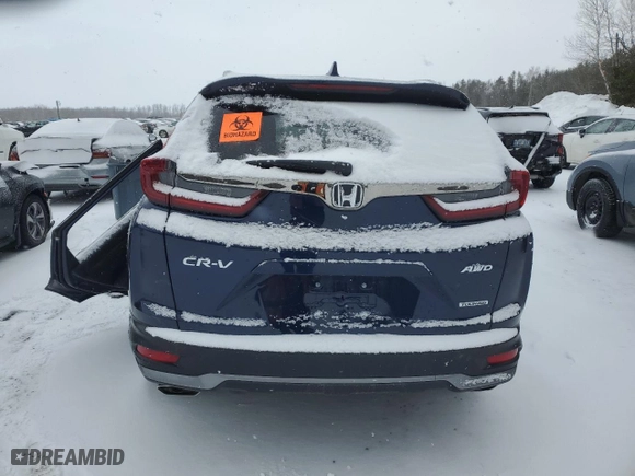 2020 Honda CR-V Touring with VIN 2HKRW2H93LH212354, listed as a Copart auction lot 48068635 with 0 mi miles and Salvage Title. Bid and sale history available at carsss.com. Image 6.