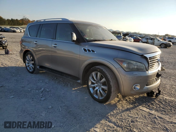 2012 Infiniti QX56 8-passenger with VIN JN8AZ2NC3C9318000, listed as a Copart auction lot 78378544 with 170,100 mi miles and Salvage Title. Bid and sale history available at carsss.com. Image 4.