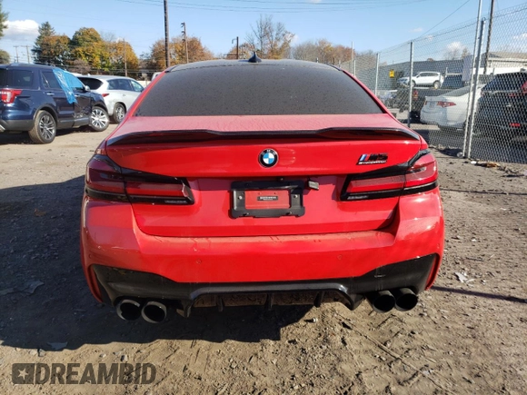 2021 BMW M5 z VIN WBS83CH02MCG02267, wystawiony jako Copart lot #79027694 z przebiegiem 40 791 mil mil oraz Szkoda całkowita • Salvage title. Historia ofert i sprzedaży dostępna na DreamBid. Obrazek 6.
