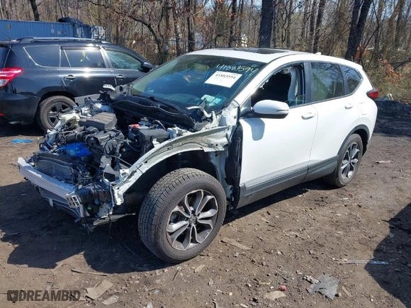 2021 Honda CR-V EX with VIN 2HKRW2H56MH601536, listed as a IAAI auction lot 41883594 with 53,599 mi miles. Bid and sale history available at carsss.com. Image 2.