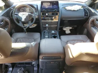 2023 Nissan Armada Platinum with VIN JN8AY2DA1P9400185, listed as a Copart auction lot 86852214 with 14,158 mi miles and Salvage Title. Bid and sale history available at carsss.com. Image 8.