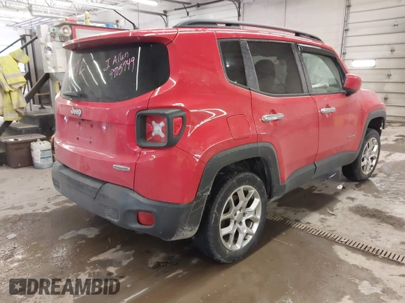 2015 Jeep Renegade Latitude with VIN ZACCJBBT0FPB56950, listed as a IAAI auction lot 41736948 with 98,793 mi miles and . Bid and sale history available at carsss.com. Image 4.