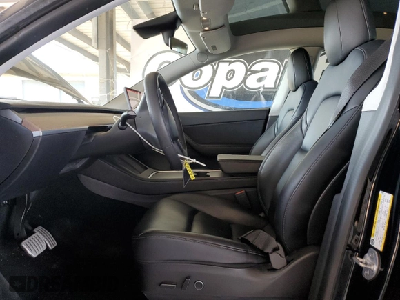 2022 Tesla Model Y Performance with VIN 7SAYGDEF5NF339965, listed as a Copart auction lot 62187545 with 93,156 mi miles and Salvage title. Bid and sale history available at DreamBid. Image 7.