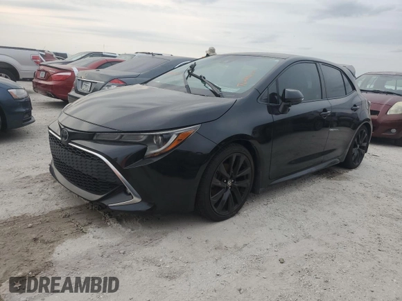 2019 Toyota Corolla Hatchback SE with VIN JTNK4RBE8K3040785, listed as a Copart auction lot 76441654 with 0 mi miles and Non Repairable. Bid and sale history available at carsss.com. Image 1.