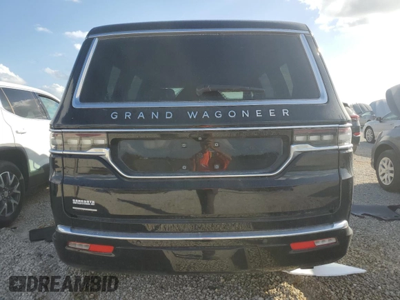 2023 Jeep Grand Wagoneer with VIN 1C4SJVEJ2PS510675, listed as a Copart auction lot 74098604 with Not provided miles and Non repairable. Bid and sale history available at DreamBid. Image 6.