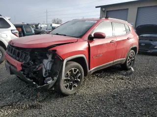 2020 Jeep Compass Sport with VIN 3C4NJDAB2LT218006, listed as a Copart auction lot 83401744 with 96,738 mi miles and Salvage Title. Bid and sale history available at carsss.com. Image 1.