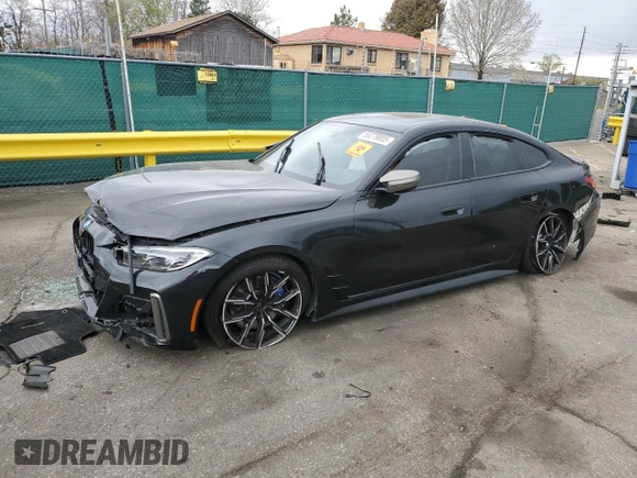 2022 BMW 4 Series M440i xDrive with VIN WBA13AW08NFM18168, listed as a Copart auction lot 55279005 with Not provided miles and Salvage title. Bid and sale history available at DreamBid. Image 1.