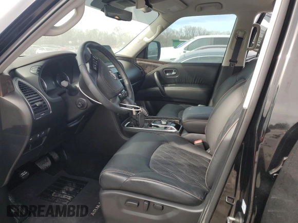 2024 Nissan Armada Platinum with VIN JN8AY2DB1R9850527, listed as a Copart auction lot 88483375 with 7,420 mi miles and Salvage Title. Bid and sale history available at carsss.com. Image 7.