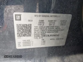 2020 Chevrolet Tahoe Commercial with VIN 1GNLCDEC5LR158243, listed as a IAAI auction lot 42416695 with 98,666 mi miles and . Bid and sale history available at DreamBid. Image 9.