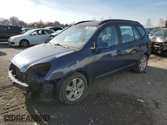 2008 Kia Rondo LX with VIN KNAFG526087154132, listed as a Copart auction lot 77683004 with 117,550 mi miles and Salvage Title. Bid and sale history available at carsss.com. Image 1.