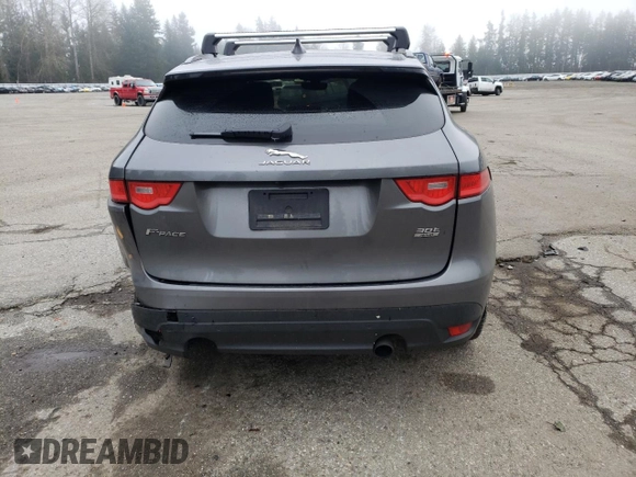2019 Jaguar F-Pace 30t R-Sport with VIN SADCL2GX7KA352187, listed as a Copart auction lot 87842805 with 59,995 mi miles and Salvage title. Bid and sale history available at DreamBid. Image 6.