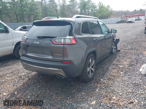 2019 Jeep Cherokee Limited with VIN 1C4PJMDX1KD246383, listed as a IAAI auction lot 41964483 with 75,480 mi miles and . Bid and sale history available at DreamBid. Image 4.