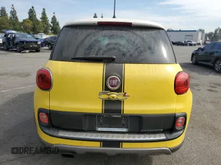 2014 FIAT 500L Trekking with VIN ZFBCFADH1EZ019518, listed as a Copart auction lot 74023564 with 124,433 mi miles and Salvage Title. Bid and sale history available at carsss.com. Image 6.