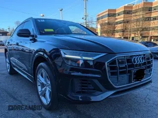 2019 Audi Q8 Premium Plus with VIN WA1BVAF1XKD0386XX, listed as a Copart auction lot 49157025 with 77,855 mi miles and Clean Title. Bid and sale history available at carsss.com. Image 1.