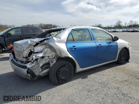 2009 Toyota Corolla with VIN JTDBL40E39J016154, listed as a Copart auction lot 54227655 with 195,545 mi miles and Salvage Title. Bid and sale history available at carsss.com. Image 3.