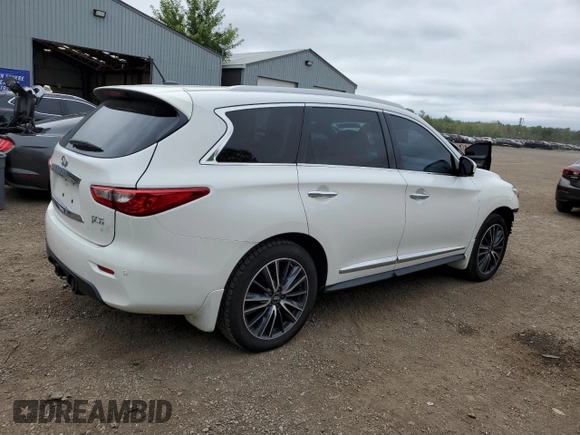 2013 Infiniti JX35 with VIN 5N1AL0MM0DC338930, listed as a Copart auction lot 65225314 with 161,032 mi miles and Salvage Title. Bid and sale history available at carsss.com. Image 3.