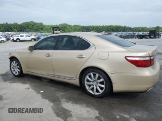 2007 Lexus LS 460 with VIN JTHBL46F975050247, listed as a Copart auction lot 60001855 with 175,261 mi miles and Salvage title. Bid and sale history available at DreamBid. Image 2.