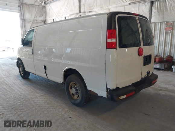 2013 Chevrolet Express Cargo Van with VIN 1GCWGFCA0D1156858, listed as a IAAI auction lot 42095785 with 223,413 mi miles. Bid and sale history available at carsss.com. Image 3.
