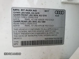 2018 Audi Q5 Premium Plus with VIN WA1BNAFY8J2061061, listed as a Copart auction lot 60143105 with 71,776 mi miles and Clean title. Bid and sale history available at DreamBid. Image 14.