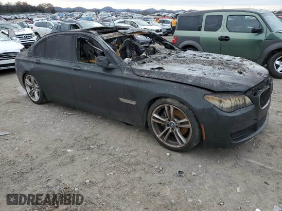 2013 BMW 7 Series 740Li with VIN WBAYE4C50DD137454, listed as a Copart auction lot 84876294 with Not provided miles and Salvage title. Bid and sale history available at DreamBid. Image 4.