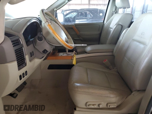 2007 Infiniti QX56 with VIN 5N3AA08A17N800403, listed as a Copart auction lot 69487054 with 107,007 mi miles and Salvage Title. Bid and sale history available at carsss.com. Image 7.