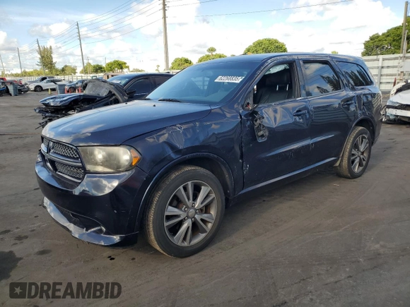 2013 Dodge Durango SXT with VIN 1C4RDHAG6DC659761, listed as a Copart auction lot 62268835 with 93,920 mi miles and Salvage title. Bid and sale history available at DreamBid. Image 1.