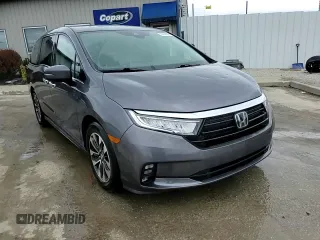 2021 Honda Odyssey EX-L with VIN 5FNRL6H76MB006265, listed as a Copart auction lot 50958395 with 60,662 mi miles and Salvage Title. Bid and sale history available at DreamBid. Image 14.