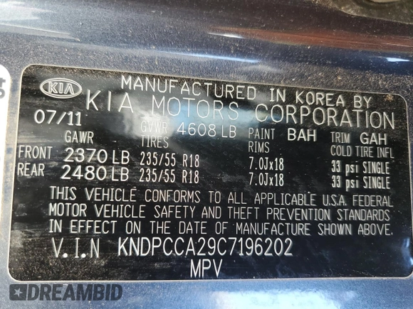 2012 Kia Sportage EX с VIN KNDPCCA29C7196202, выставлен на аукционе Copart как лот 62563815 с пробегом 198 416 миль миль и Списание • Salvage title. История ставок и продаж доступна на DreamBid. Изображение 14.