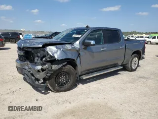 2021 Chevrolet Silverado 1500 Custom with VIN 1GCPYBEK3MZ351984, listed as a Copart auction lot 49060395 with 73,975 mi miles and Salvage Title. Bid and sale history available at DreamBid. Image 1.