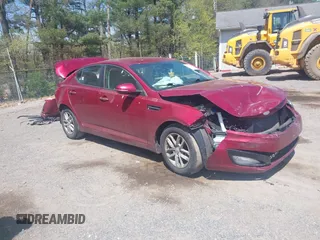 2013 Kia Optima LX with VIN 5XXGM4A74DG189357, listed as a IAAI auction lot 42095444 with 168,096 mi miles. Bid and sale history available at carsss.com. Image 1.