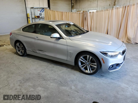 2018 BMW 4 Series 430i with VIN WBA4W3C52JAE64850, listed as a Copart auction lot 82846754 with 28,995 mi miles and Salvage Title. Bid and sale history available at DreamBid. Image 4.