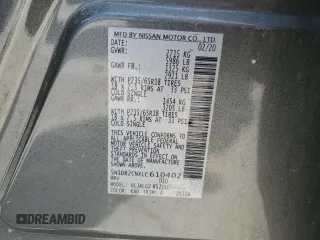 2020 Nissan Pathfinder SL with VIN 5N1DR2CNXLC610402, listed as a Copart auction lot 53780975 with 109,693 mi miles and Clean Title. Bid and sale history available at carsss.com. Image 13.